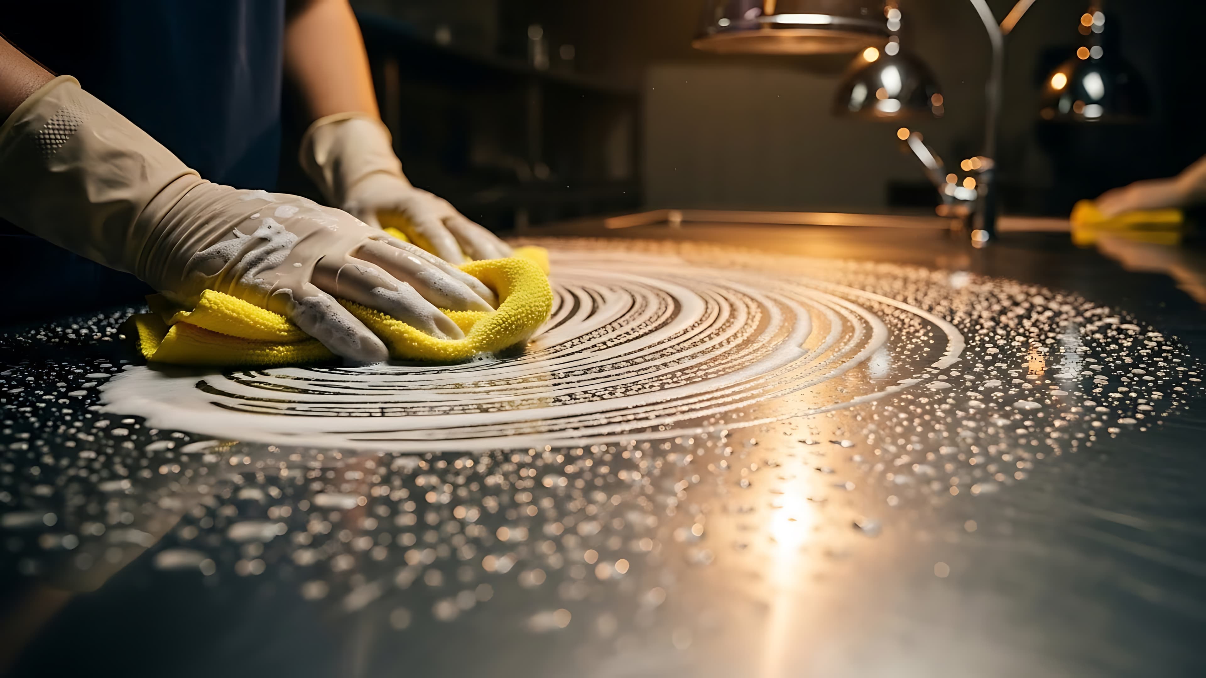Surface foam cleaning