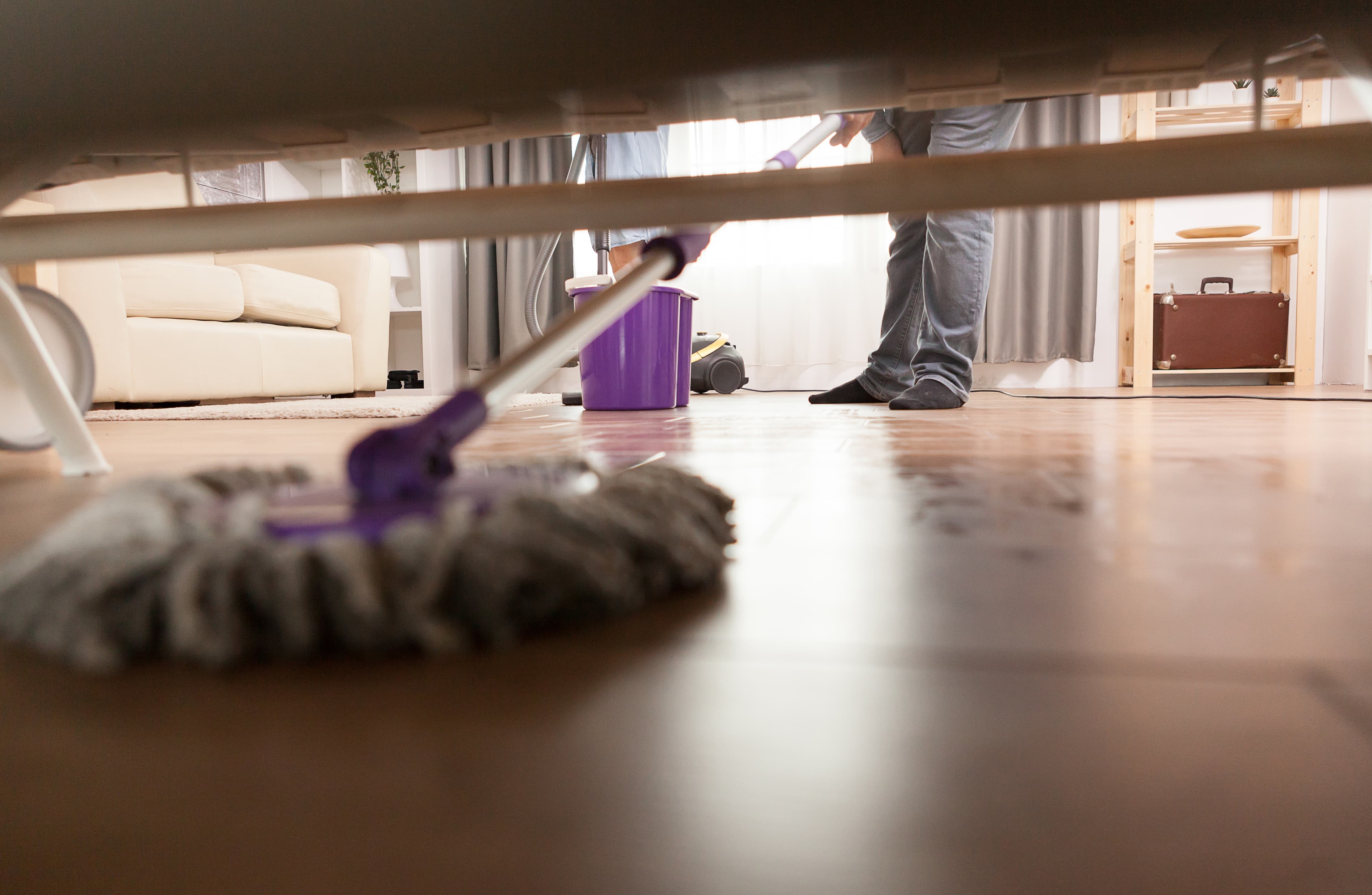 Under sofa cleaning